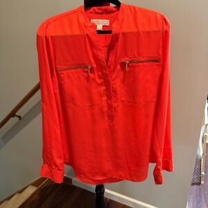 Michael Kors Women's Orange Blouse size Medium